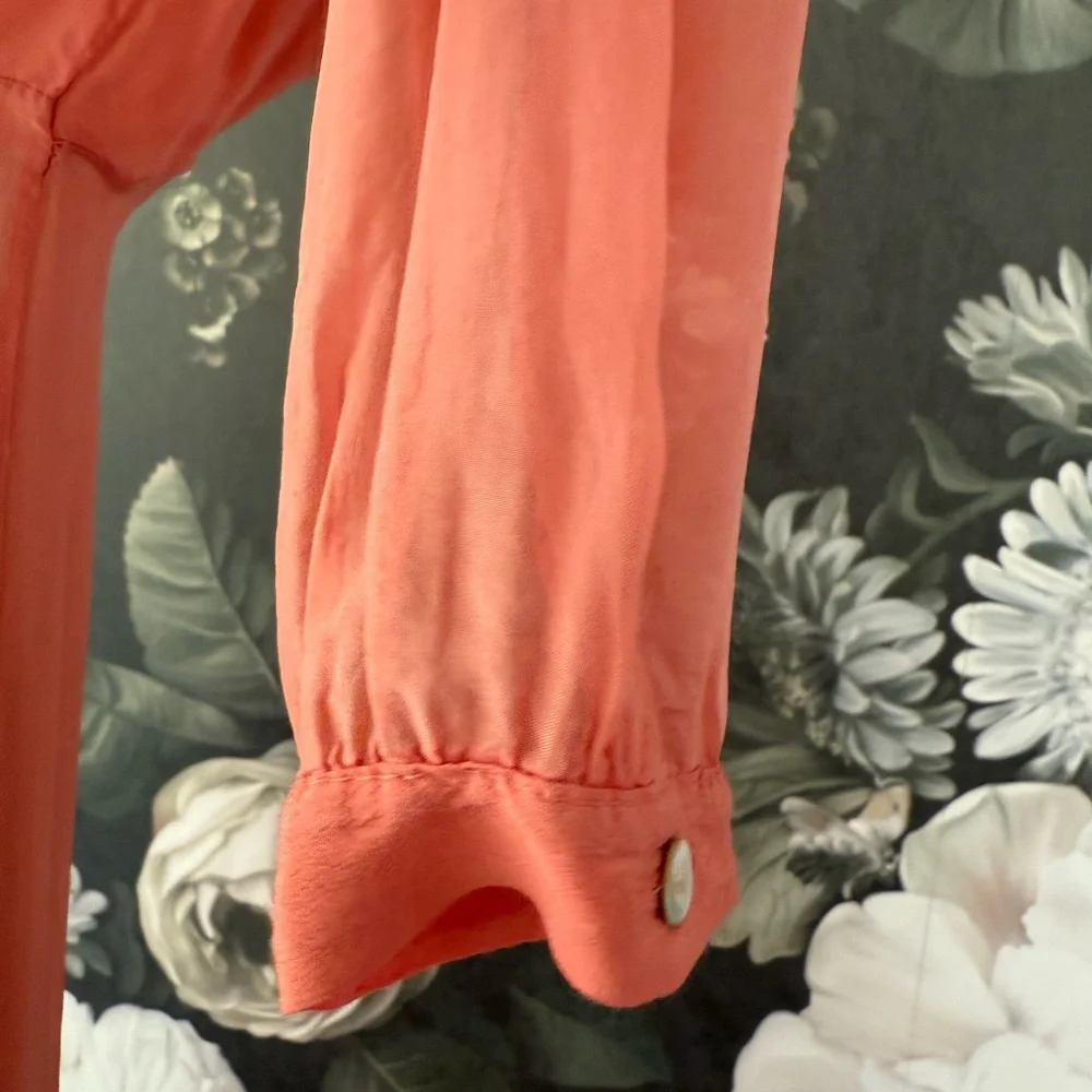 NWT SCANDAL Italy Dress SET flowy Button Melon color fitted mini dress - fits: M